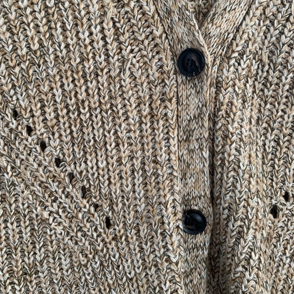 Oversized Taupe Knit Cardigan - Picture 4 of 5